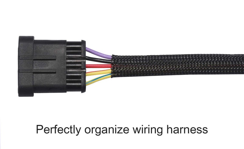 Alex Tech 25ft - 1.25 inch PET Expandable Braided Sleeving â€“ Black â€“ Alex Tech Braided Cable Sleeve - Image 3